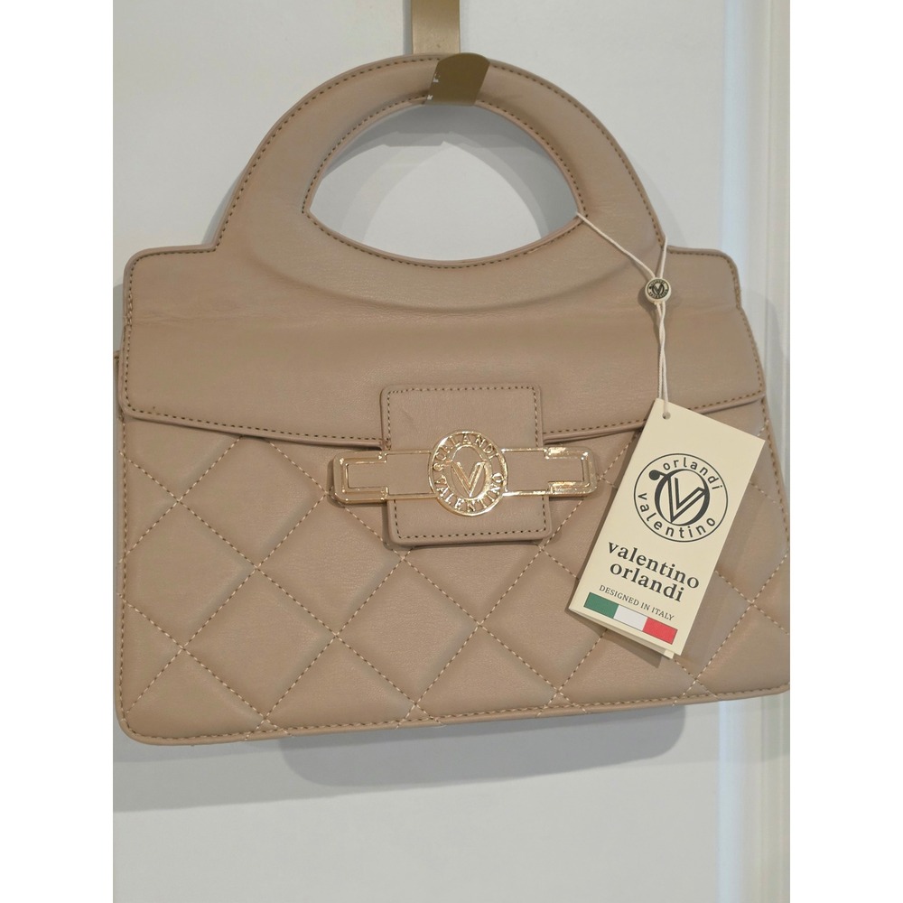 Valentino Orlandi Nude Quilted Handbag‎ Crossbody Bag V-2002 New